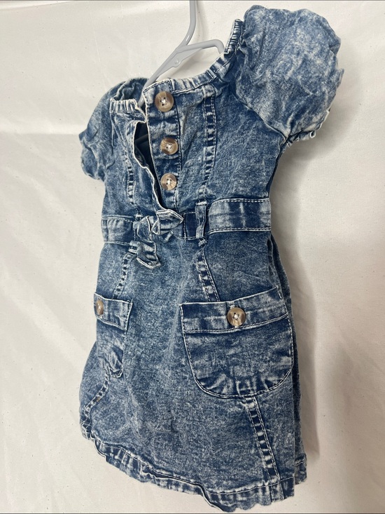 Little Lass Other - Little Lass Acid Wash Denim Look Blue Dress